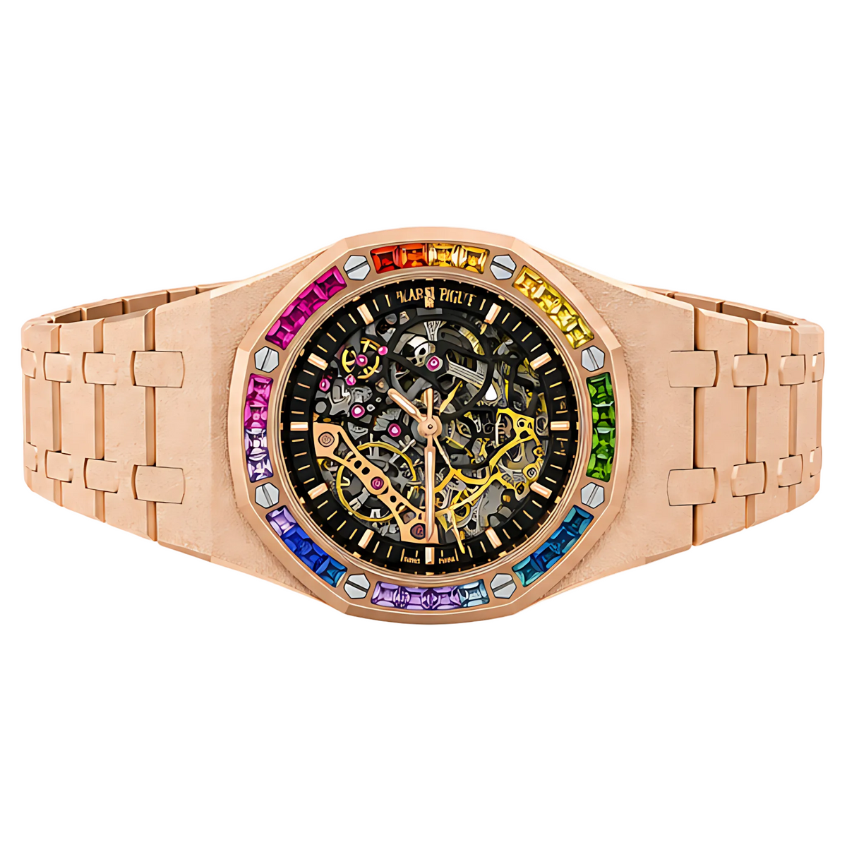 Audemars Piguet Watch | Royal Oak Rainbow Frosted Rose Gold