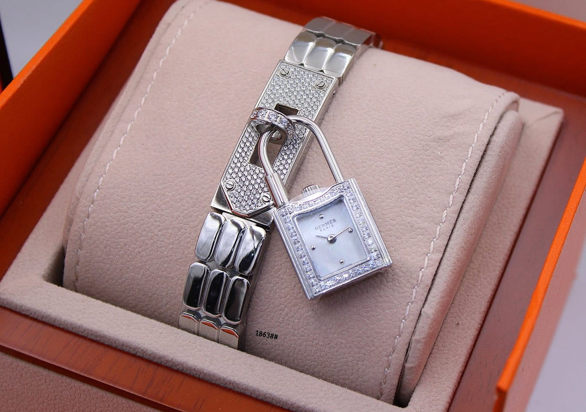 Hermes Kelly Ladies Watch ? Diamond Detail