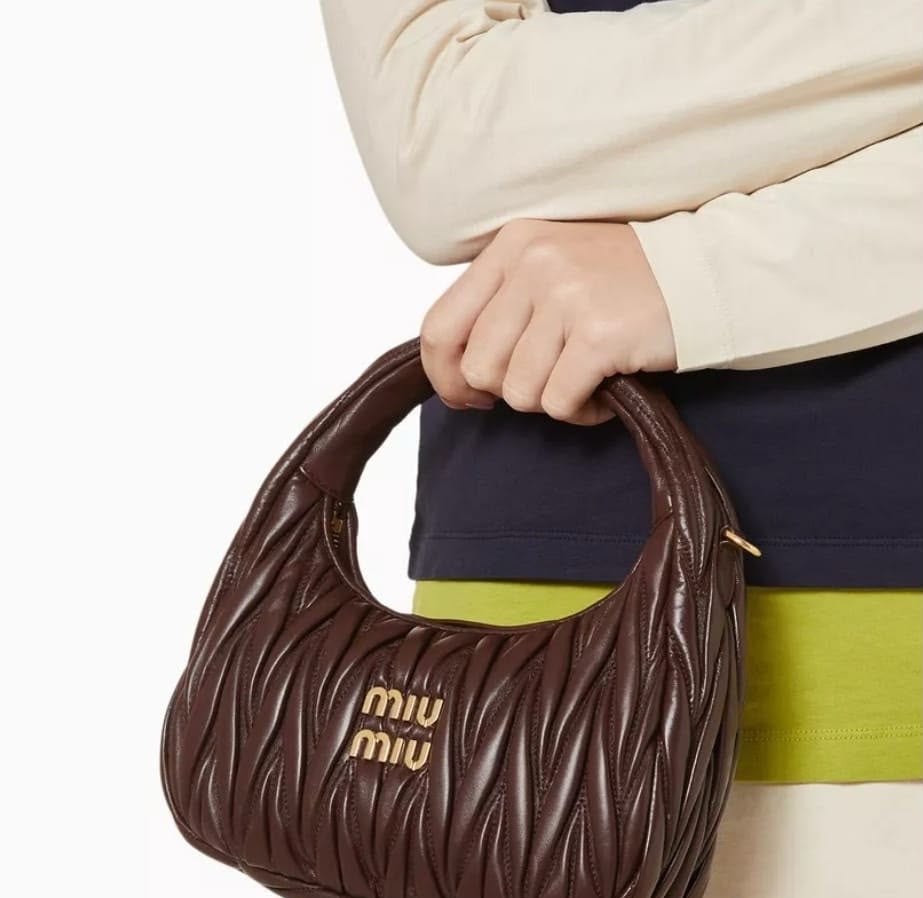 Miu Miu Wander Matelassé Nappa Leather Hobo