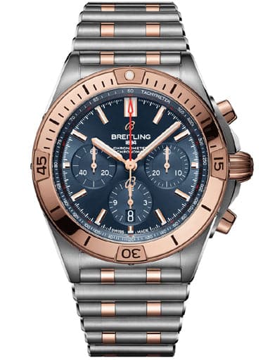 Breitling Chronomat B01 42 Steel & 18K Red Gold - Blue Dial Automatic Watch