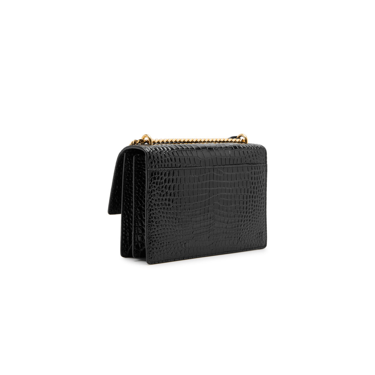 Saint Laurent Sunset Crocodile Leather Shoulder Bag