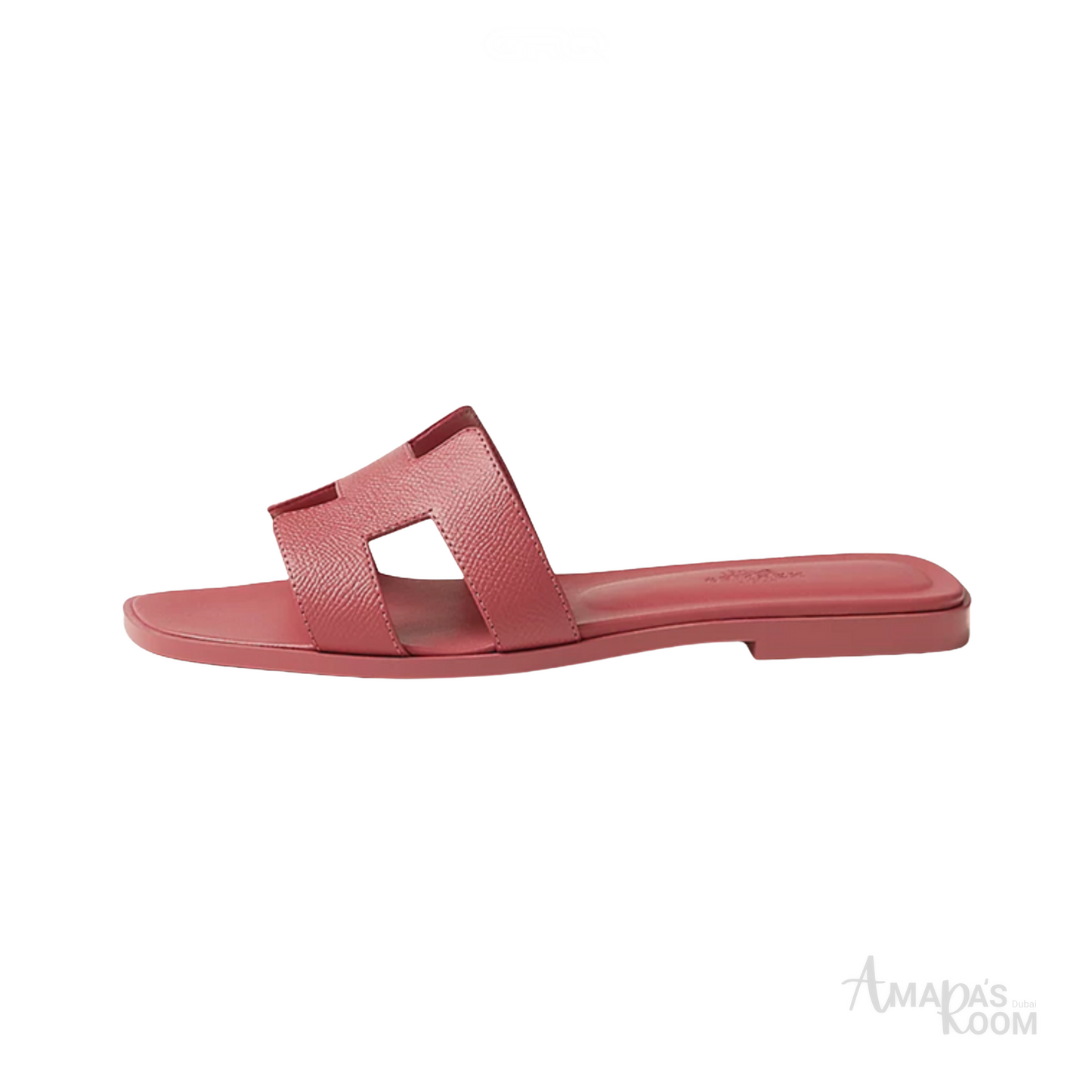 Hermès Oran Leather Slides – Candy Pink