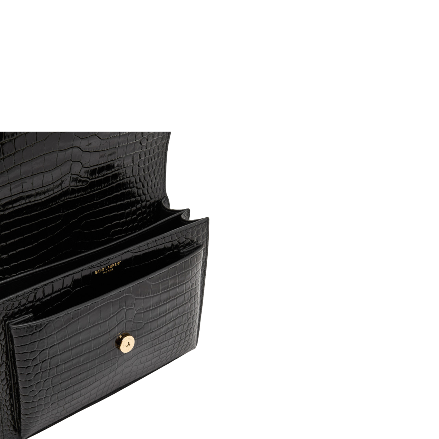 Saint Laurent Sunset Crocodile Leather Shoulder Bag
