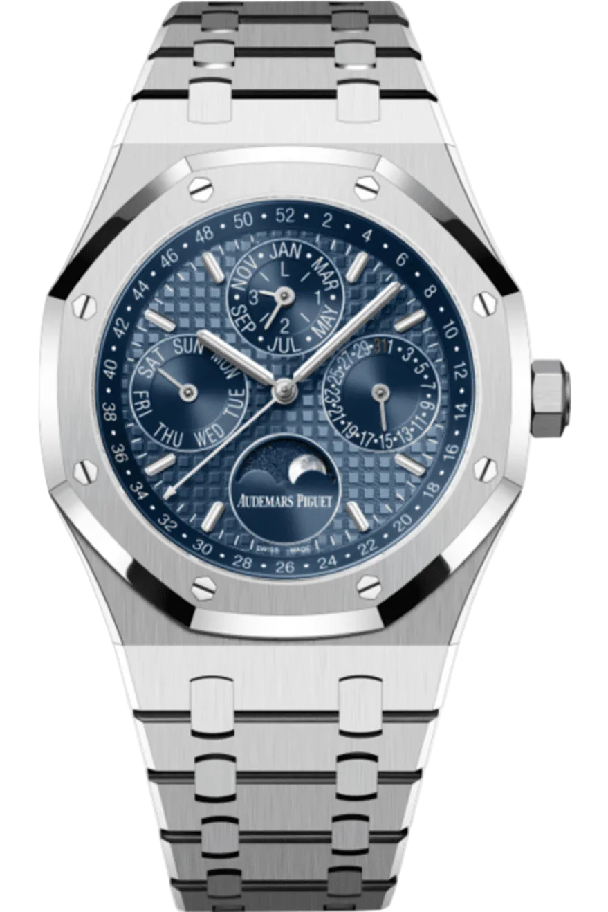 Audemars Piguet Watch | Royal Oak Perpetual Calendar Silver Blue Dial
