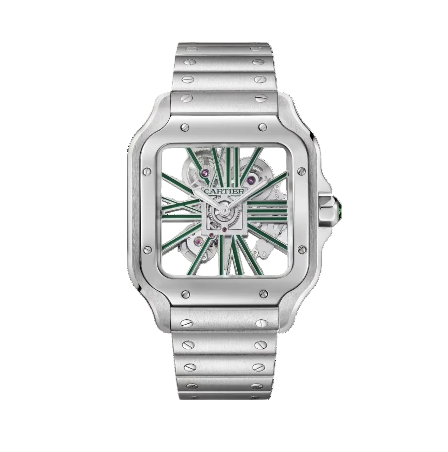 Cartier Watch | Santos de Cartier Skeleton Green