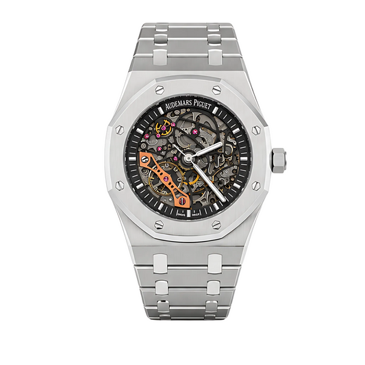 Audemars Piguet Watch | Royal Oak Skeleton Silver Black Dial