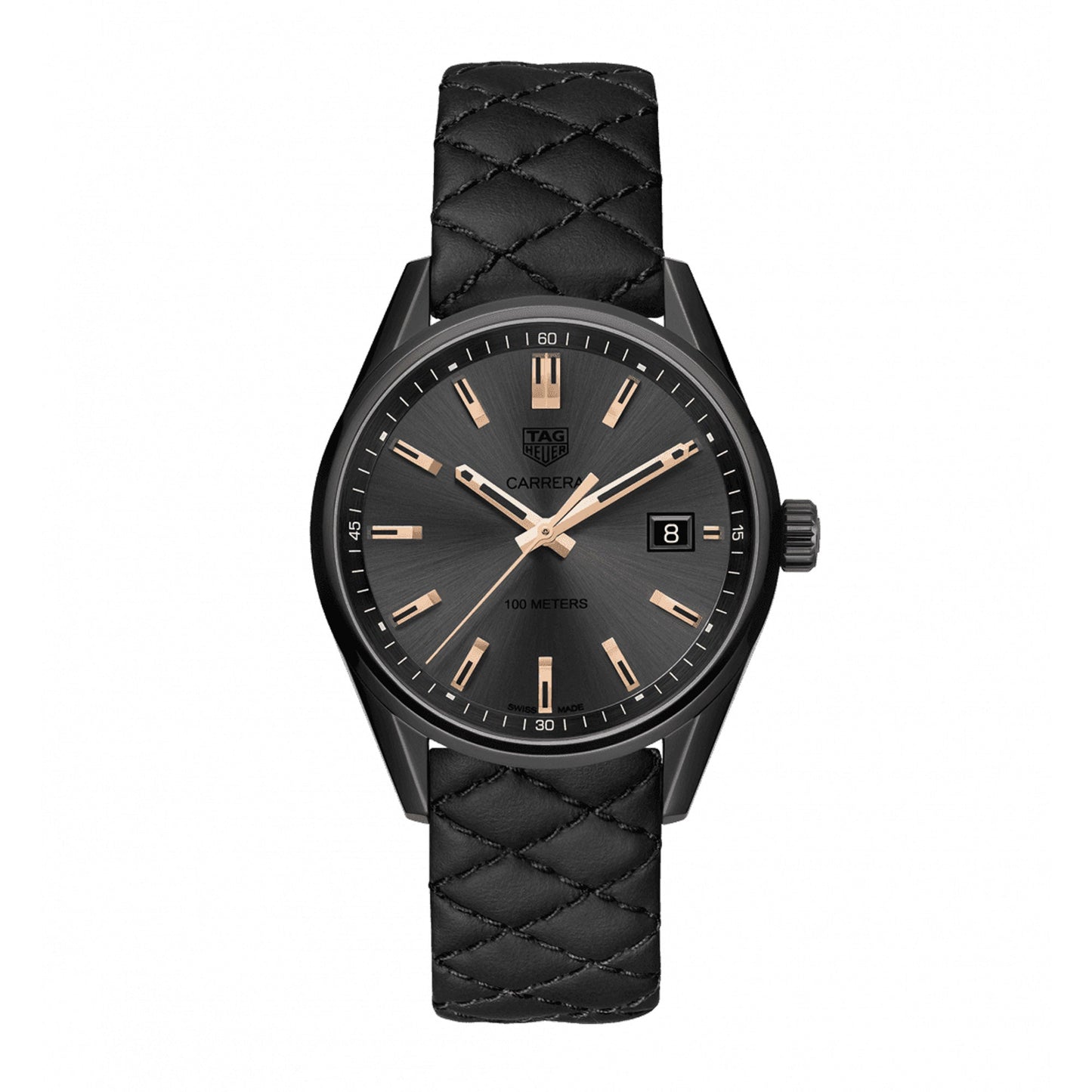 TAG Heuer Carrera Quartz Black Leather Watch
