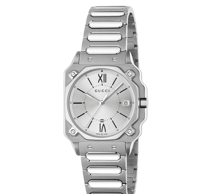 Gucci G-Flat Ladies Watch ? Silver Dial