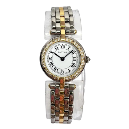 Cartier Round Ladies Watch ? Two Tone & Diamond Detail