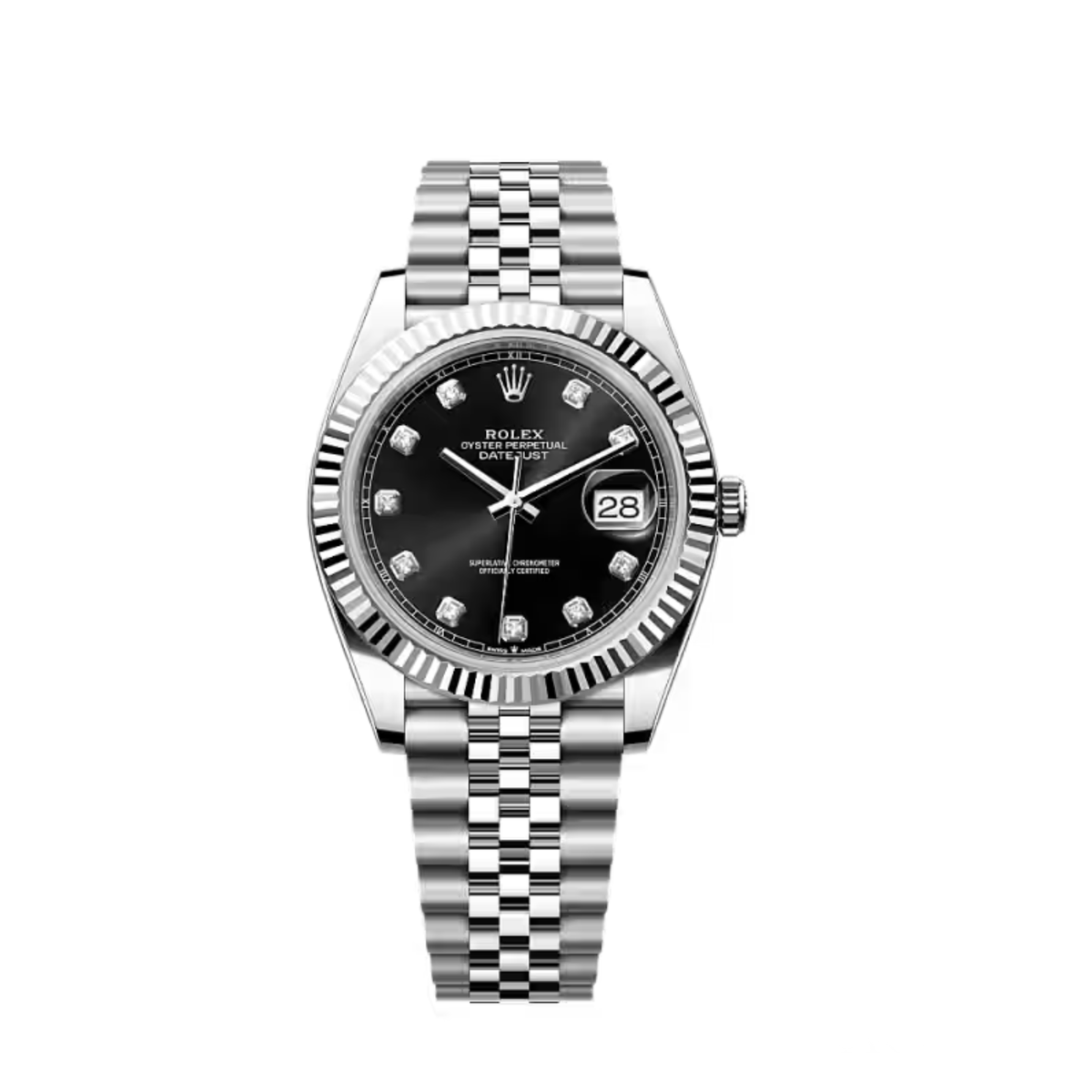 Rolex Lady-Datejust ? Black Diamond Dial, Steel Tone