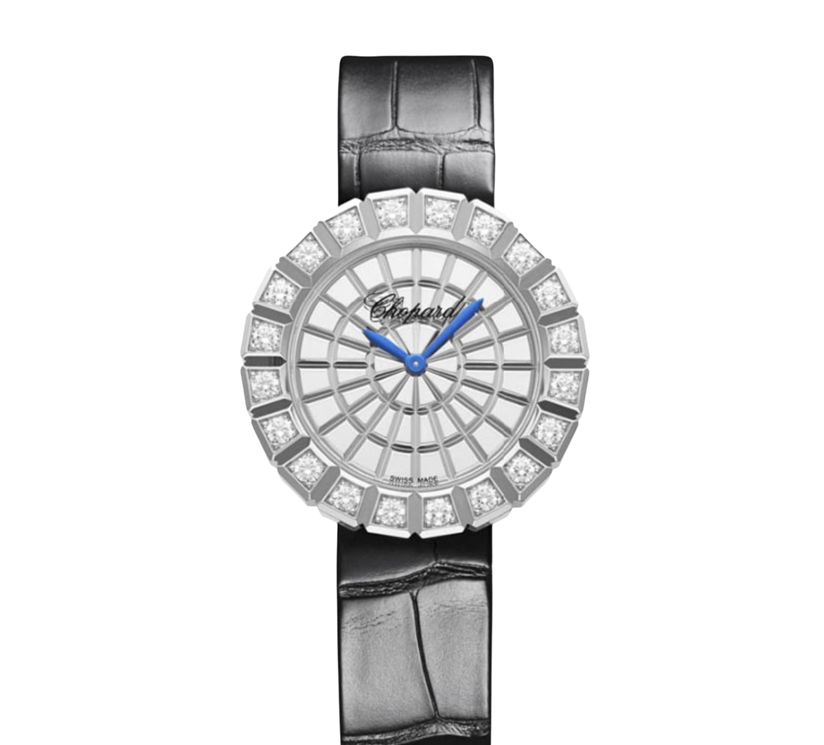 Chopard Ladies Watch ? Diamond Detail & Black Leather Strap