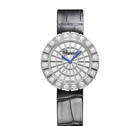Chopard Ladies Watch ? Diamond Detail & Black Leather Strap