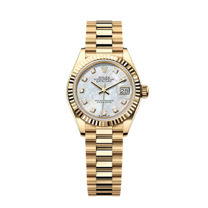 Rolex Lady-Datejust ? Yellow Gold Tone & White Diamond Dial