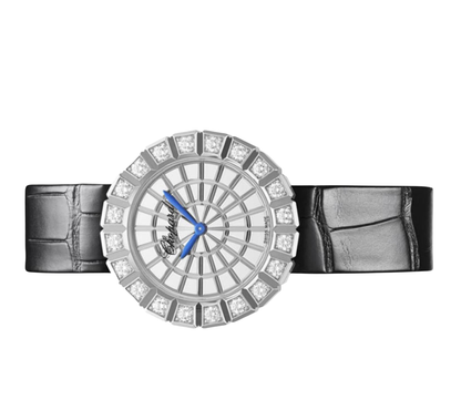 Chopard Ladies Watch ? Diamond Detail & Black Leather Strap