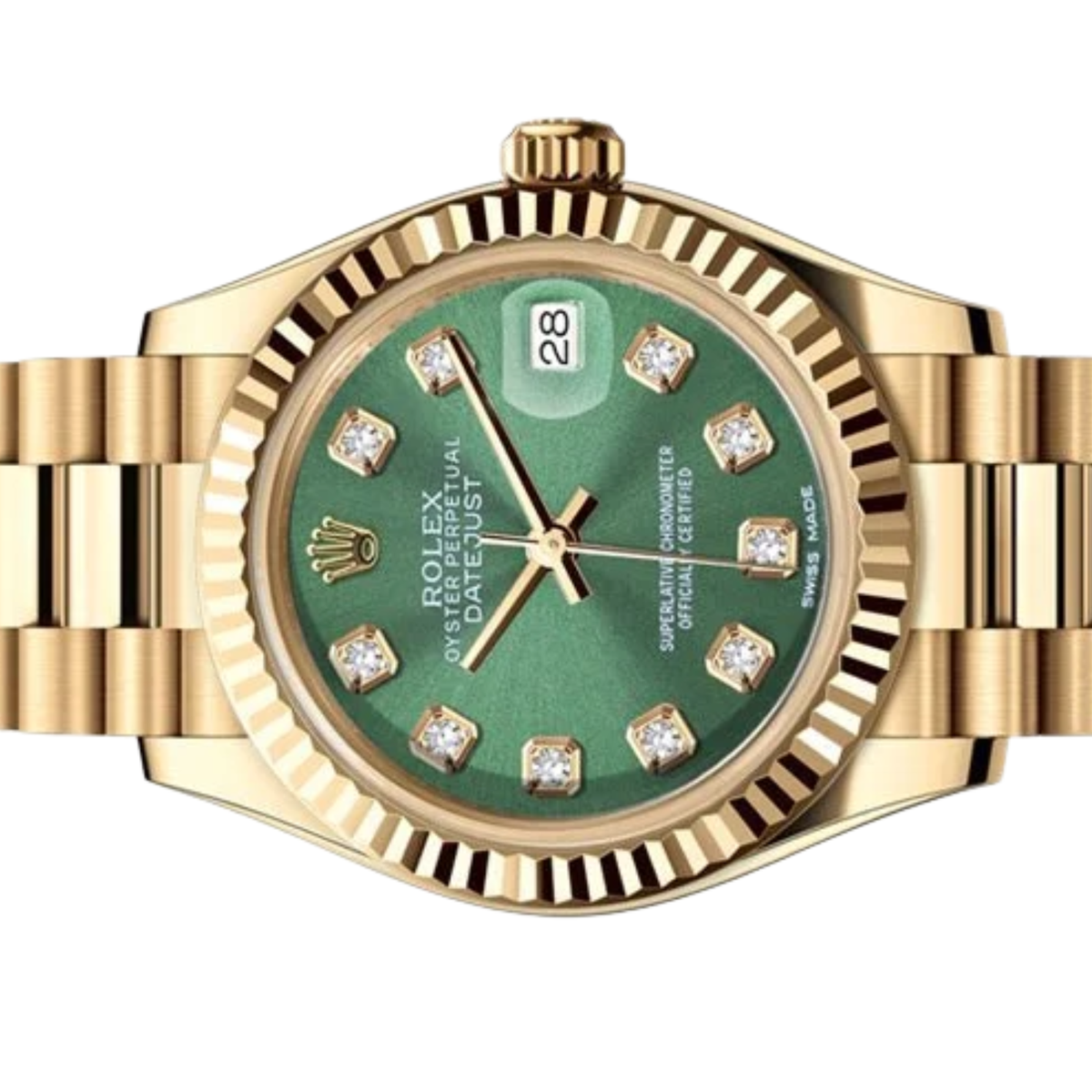 Rolex Lady-Datejust ? Green Gem Dial, Yellow Gold Tone