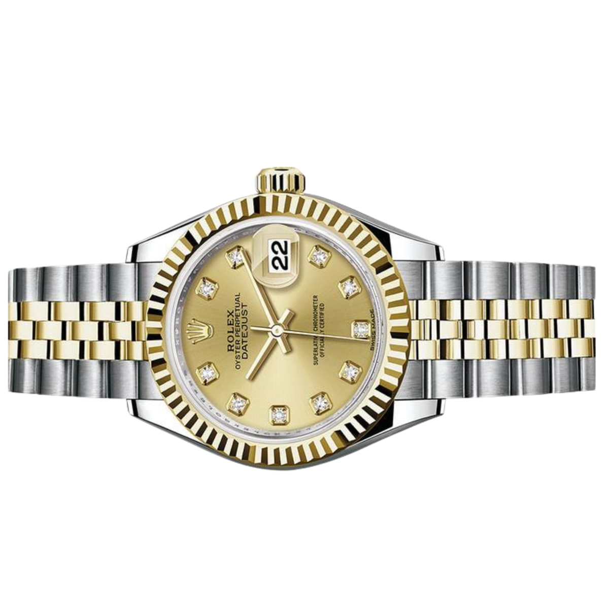 Rolex Lady-Datejust ? Two Tone & Champagne Diamond Dial