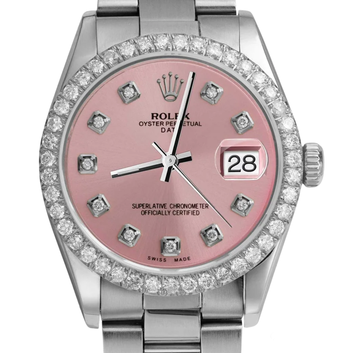 Rolex Lady-Datejust ? Pink Diamond Dial & Diamond Bezel