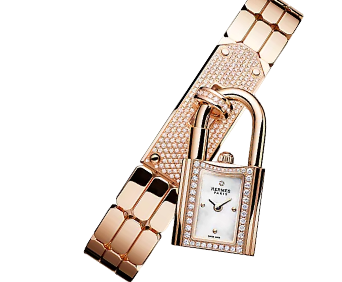 Hermes Kelly Ladies Watch ? Rose Gold Tone & Diamond Detail
