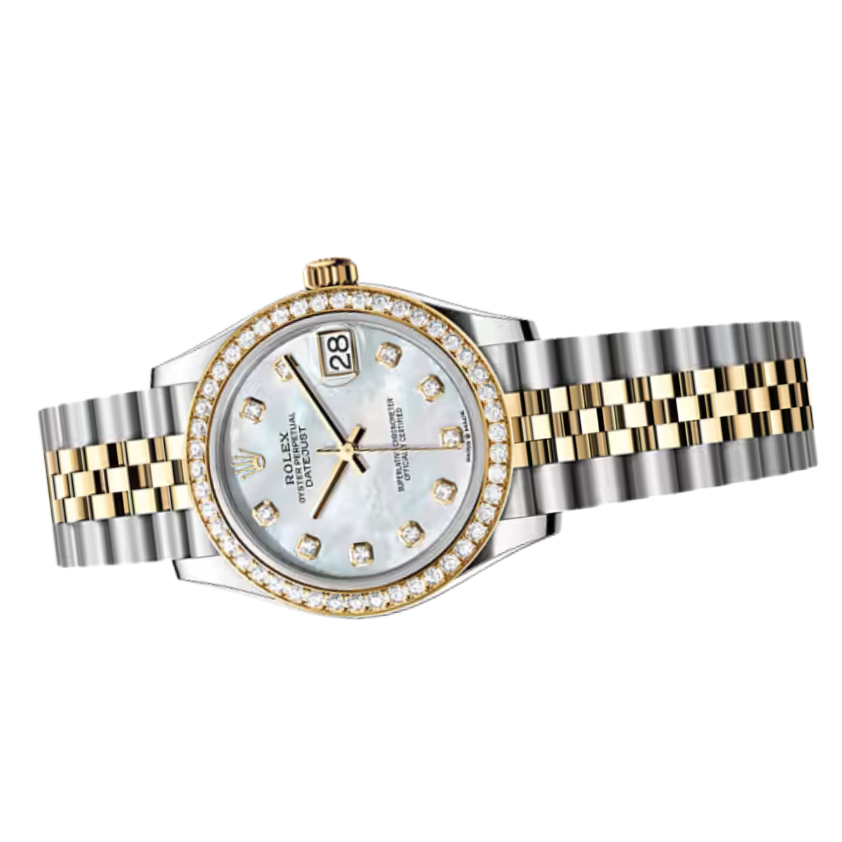 Rolex Lady-Datejust ? Two Tone, White Dial & Diamond Detail