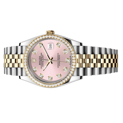 Rolex Lady-Datejust ? Two Tone, Pink Dial & Diamond Detail