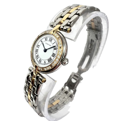 Cartier Round Ladies Watch ? Two Tone & Diamond Detail