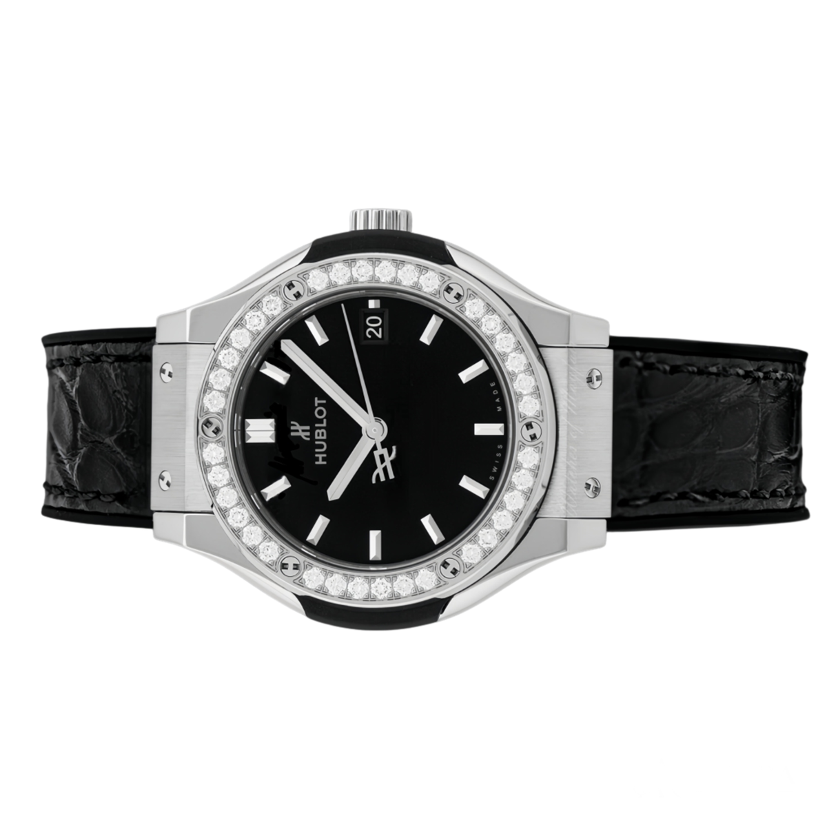 Hublot Classic Fusion Ladies Watch ? Black Dial & Diamond Detail
