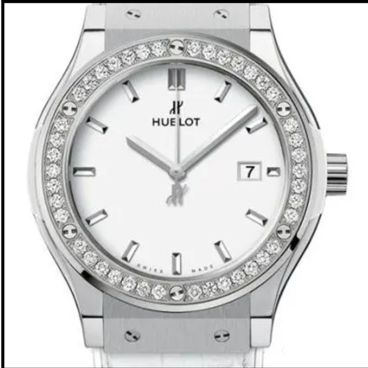 Hublot Classic Fusion Ladies Watch ? White Dial & Diamond Detail