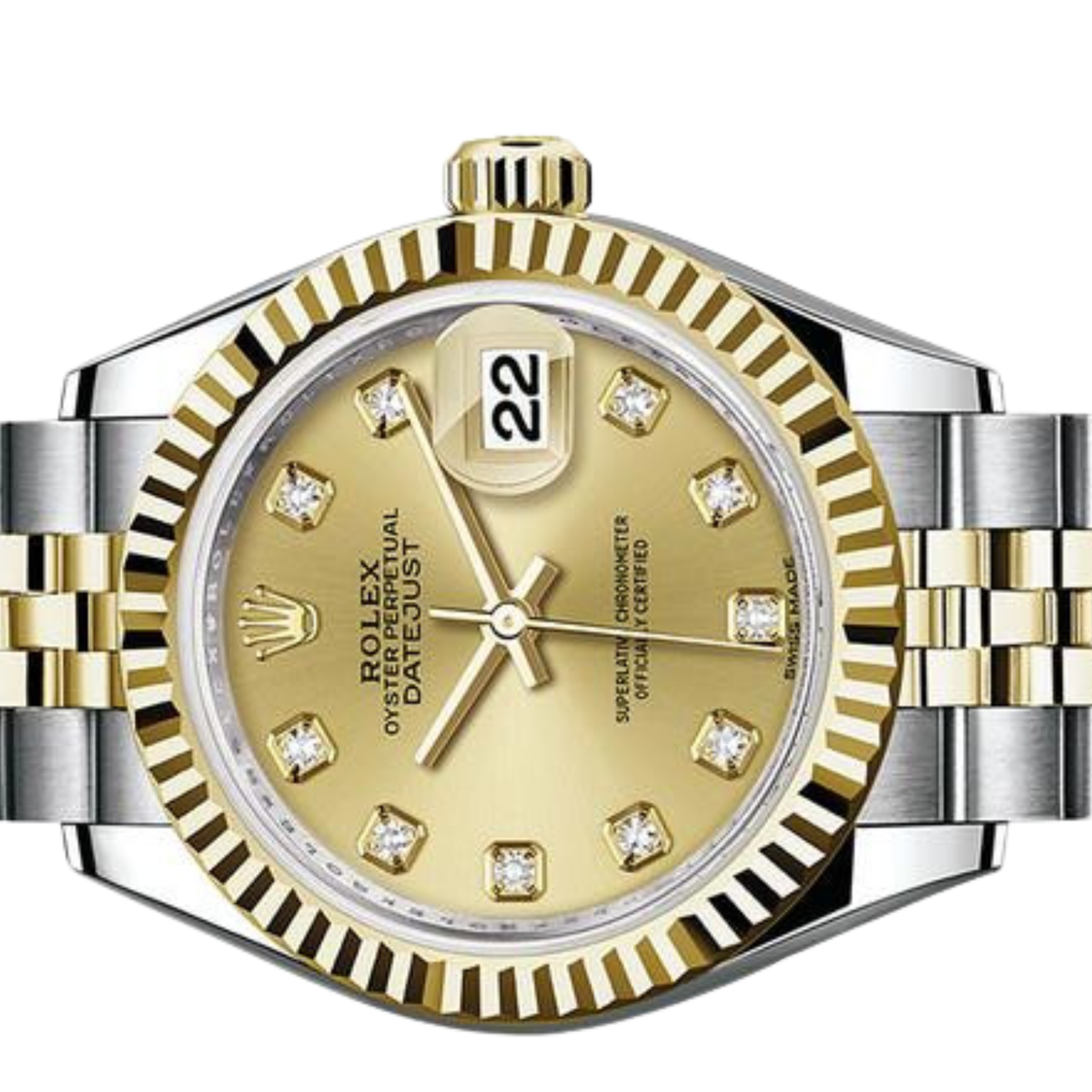 Rolex Lady-Datejust ? Two Tone & Champagne Diamond Dial