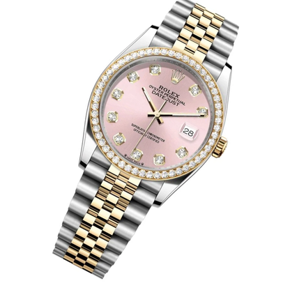 Rolex Lady-Datejust ? Two Tone, Pink Dial & Diamond Detail