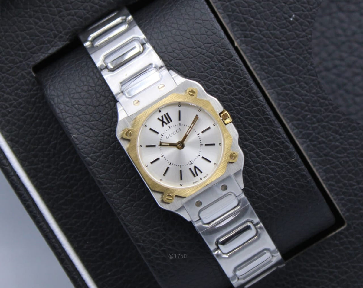 Gucci G-Flat Ladies Watch ? Two Tone
