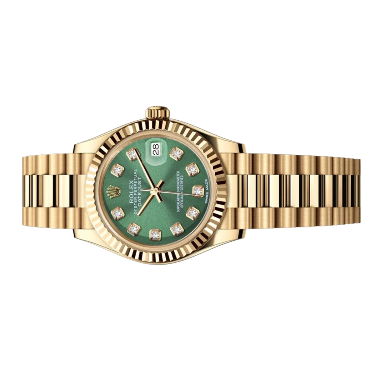 Rolex Lady-Datejust ? Green Gem Dial, Yellow Gold Tone