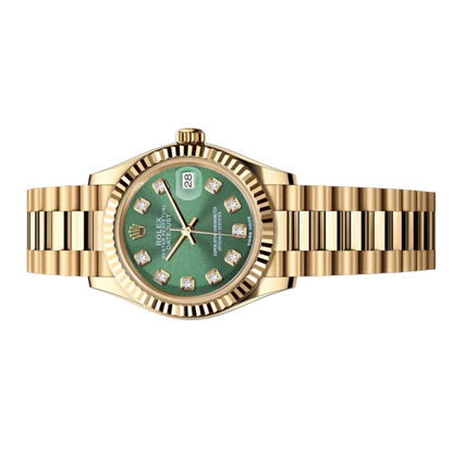 Rolex Lady-Datejust ? Green Gem Dial, Yellow Gold Tone