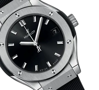 Hublot Classic Fusion Ladies Watch ? Black Dial & Rubber Strap