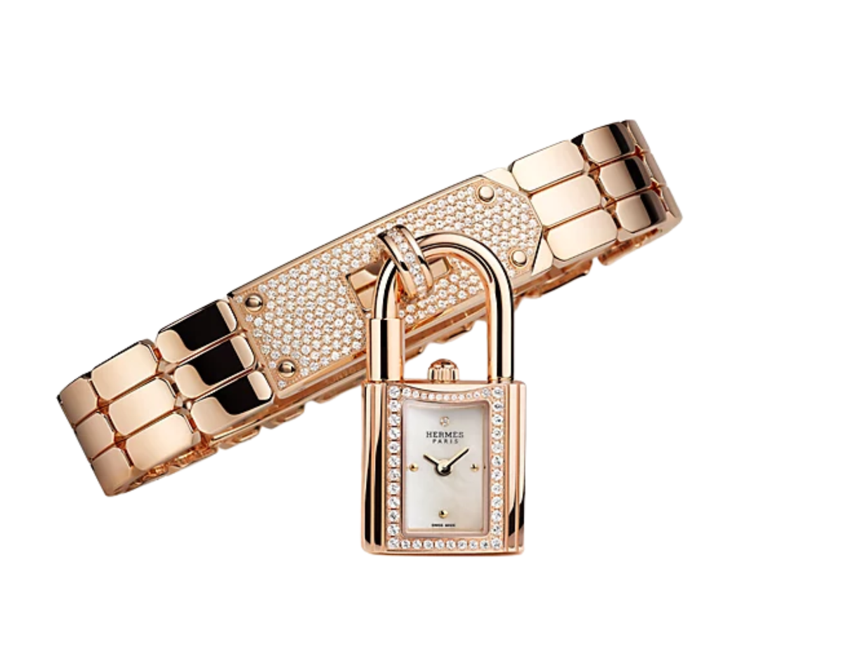 Hermes Kelly Ladies Watch ? Rose Gold Tone & Diamond Detail