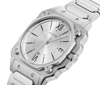 Gucci G-Flat Ladies Watch ? Silver Dial
