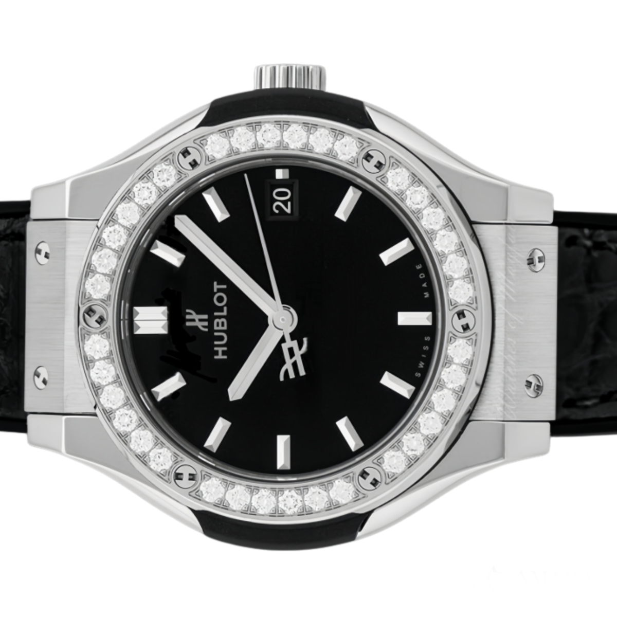 Hublot Classic Fusion Ladies Watch ? Black Dial & Diamond Detail