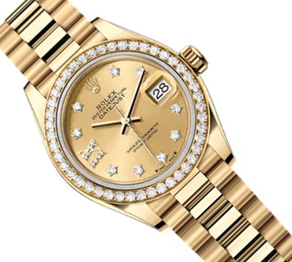 Rolex Lady-Datejust ? Yellow Gold Tone & Diamond Detail