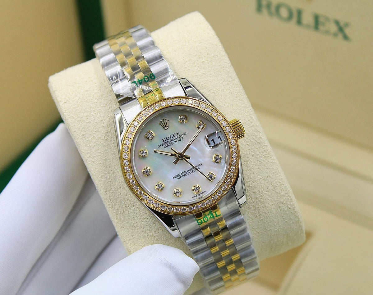 Rolex Lady-Datejust ? Two Tone, White Dial & Diamond Detail