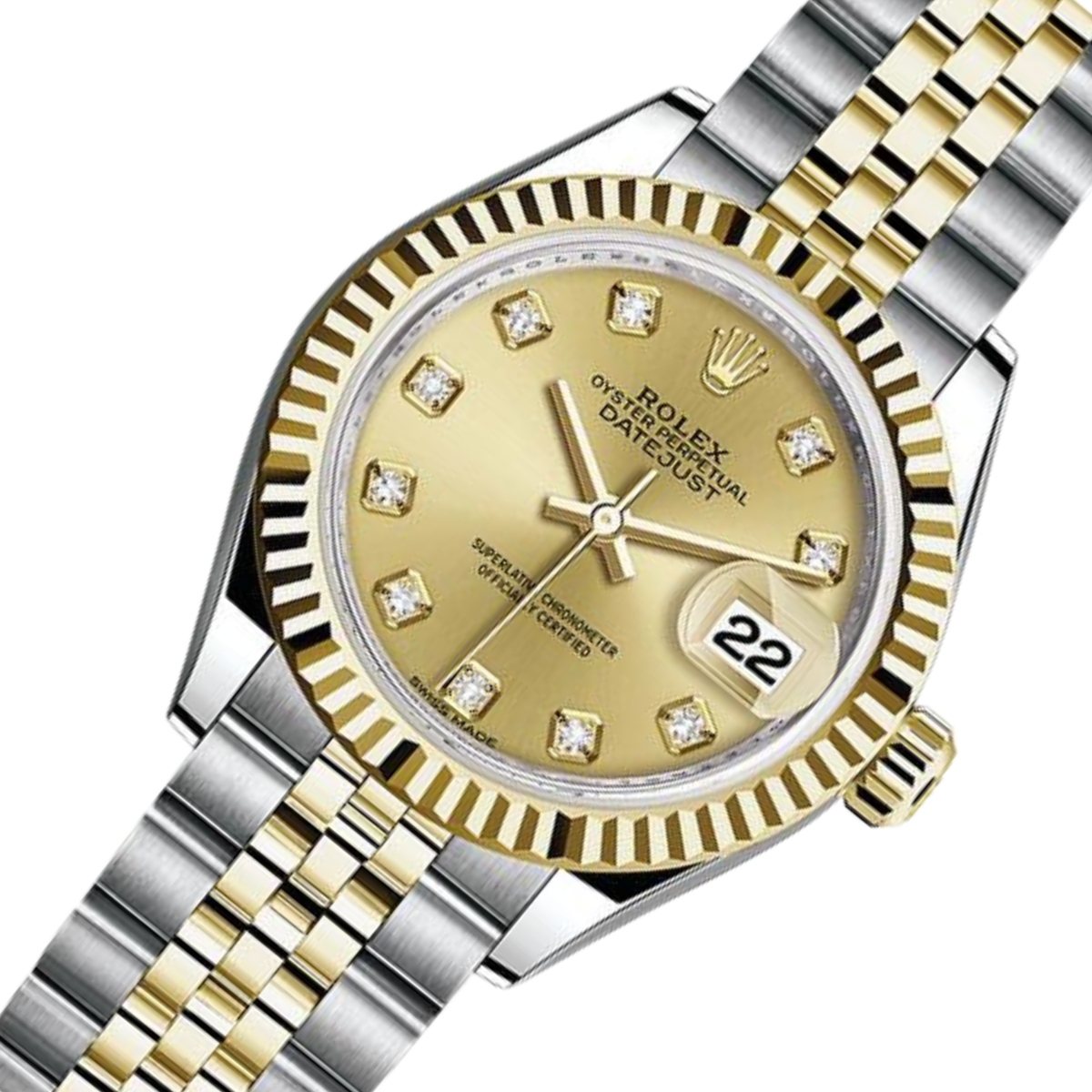 Rolex Lady-Datejust ? Two Tone & Champagne Diamond Dial