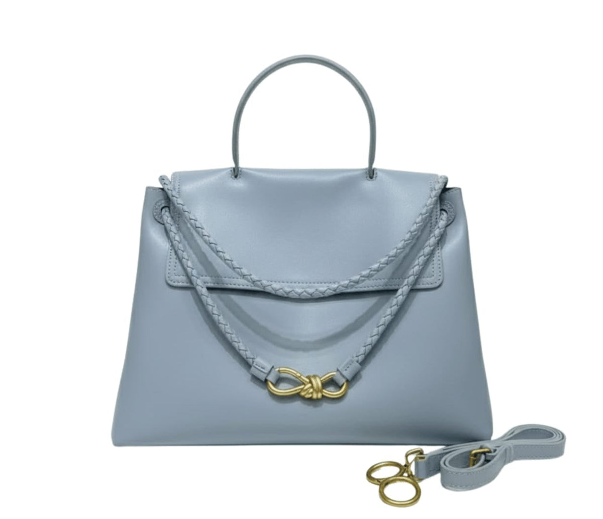 Ciao Top Handle Bag Light Blue Leather