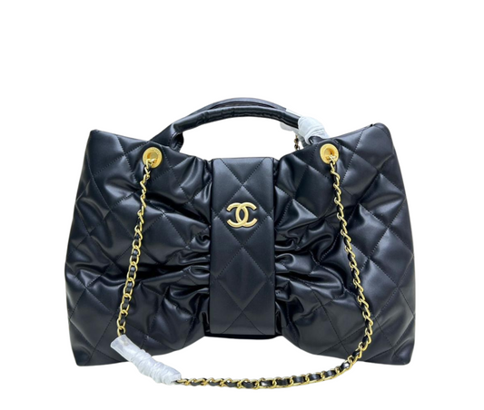 Chanel Bow Bag Black Lambskin