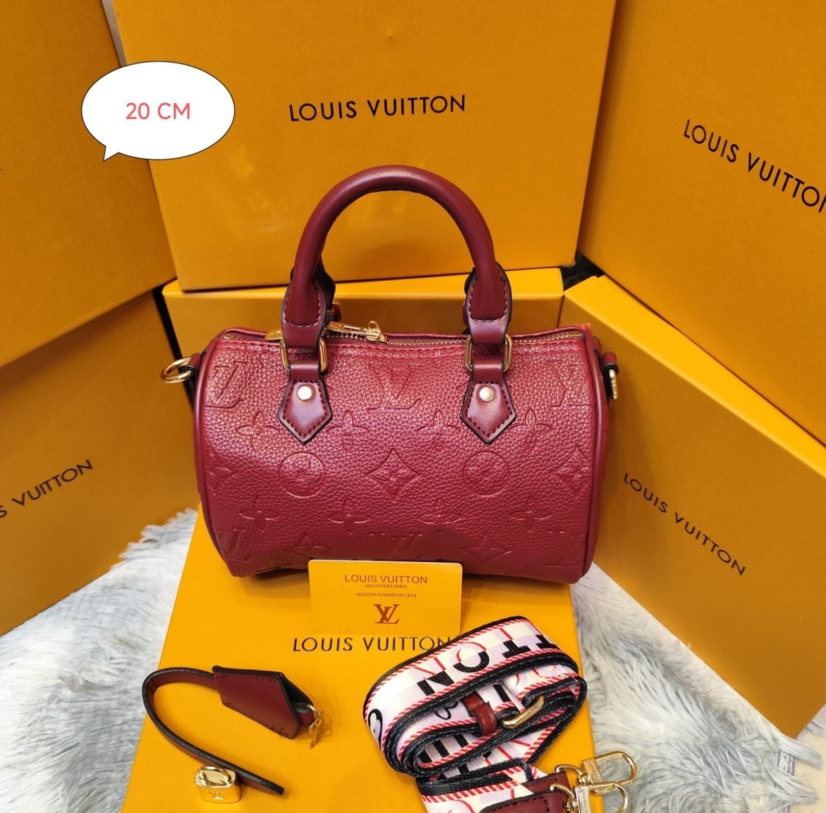 Louis Vuitton Bag _ Speedy Bandoulière 20 Red