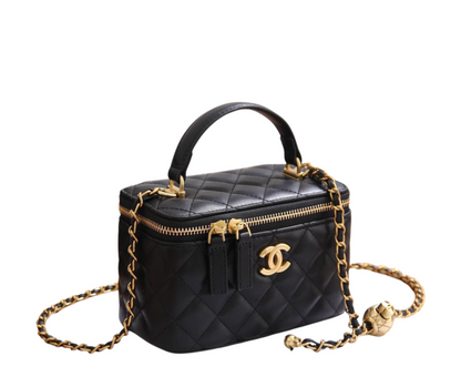 Chanel Small Vanity Case Chain Black