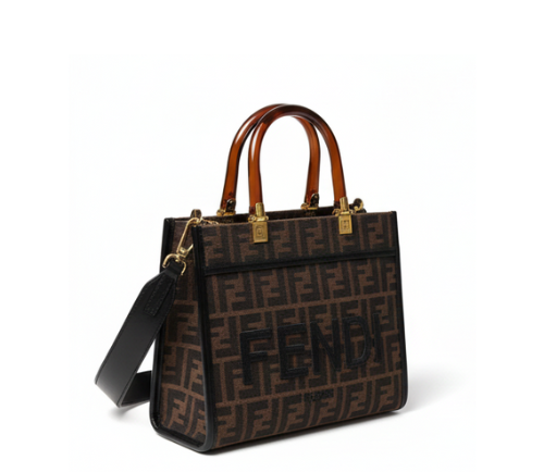 Fendi Bag _ Sunshine Tote Black_Brown