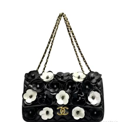 Chanel Camellia Flap Bag – Black Floral