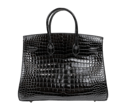 Hermès Bag _ Birkin 30 Crocodile Black Sliver Lock