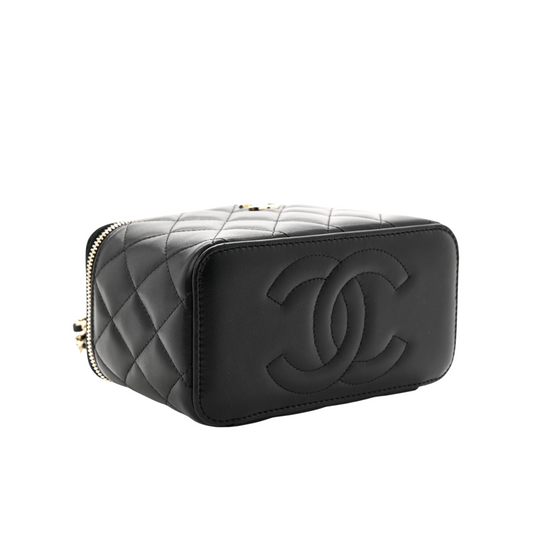 Chanel Small Vanity Case Chain Black