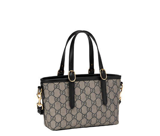 Gucci GG Emblem Tote Bag – Nude & Black