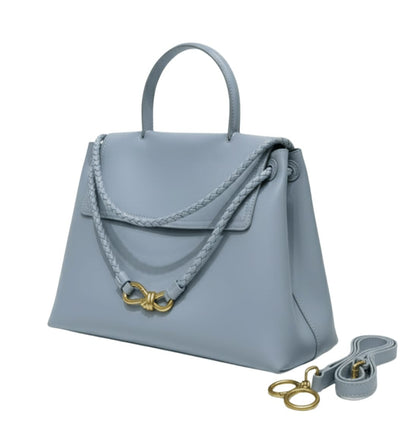 Ciao Top Handle Bag Light Blue Leather