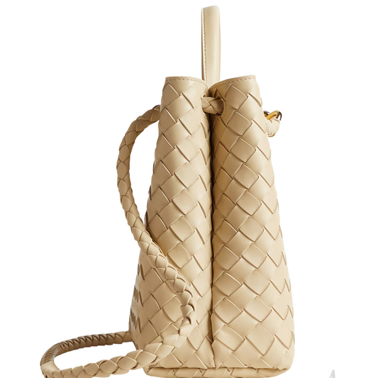 Bottega Veneta Andiamo Beige Leather Tote Bag